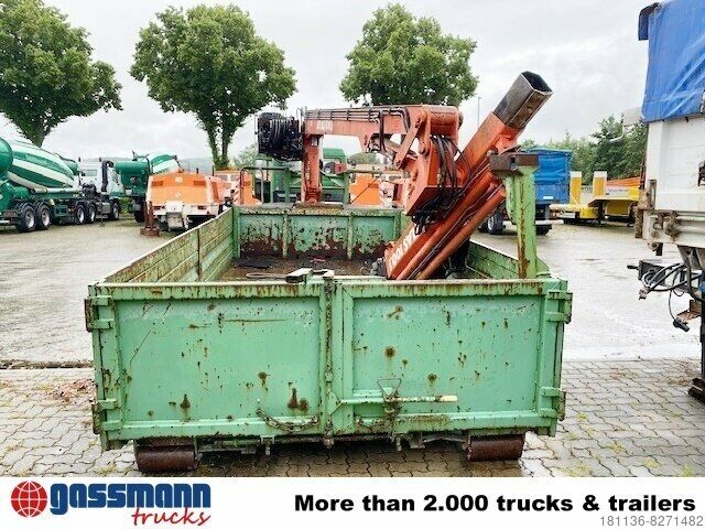 Roll-off container  Abrollcontainer mit Flügeltüren & Atlas Kran AK