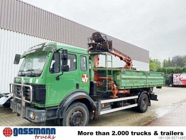 Roll-off container  Abrollcontainer mit Flügeltüren & Atlas Kran AK