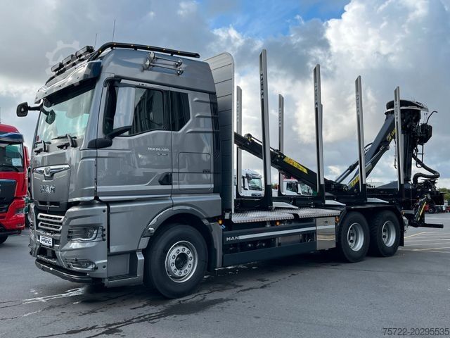 Holztransporter LKW MAN TGX 26.580 6x4 BL Kurzholz Kran nach Wahl