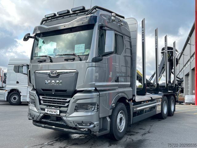 Holztransporter LKW MAN TGX 26.580 6x4 BL Kurzholz Kran nach Wahl