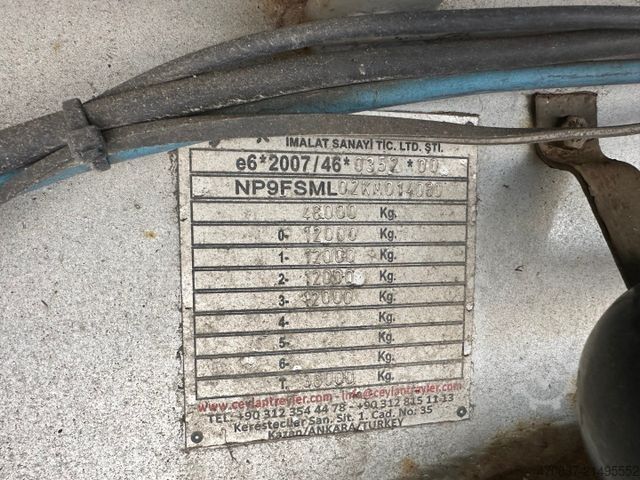 Low loader semitrailer  Ceylan Treyler / hydr. Rampen / GG 48.000 kg