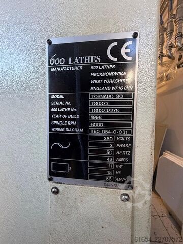 USED CNC-LATHE MANUF. COLCHESTER, MODEL TORNADO 80 COLCHESTER TORNADO 80