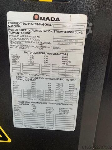 USED CNC-TURRET PUNCHER MANUF. AMADA, MODEL MERC-722 AMADA MERC-722