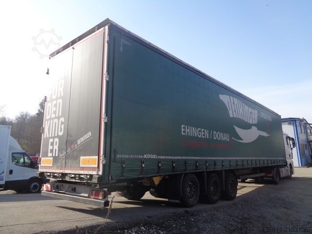 Auflieger mit Pritsche & Plane KÖGEL S24-1 Mega 435/50 R19,5 Liftachse SAF