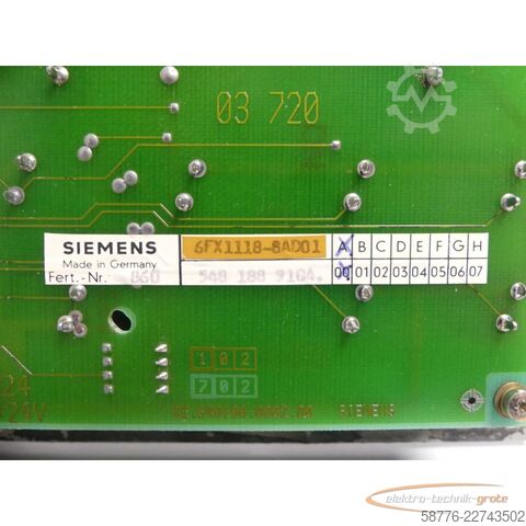Komponente Siemens SINUMERIK 6FX1118-8AD01 / 548 025.9004.01 Maschinensteuertafel 3 T