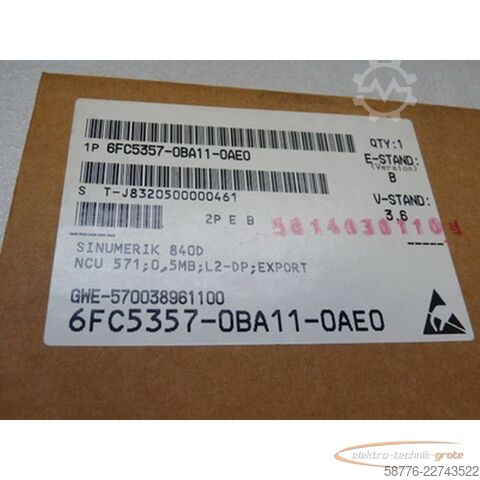 Component Siemens Sinumerik 840D NCU 571 6FC5357-0BA11-0AE0  = !!!