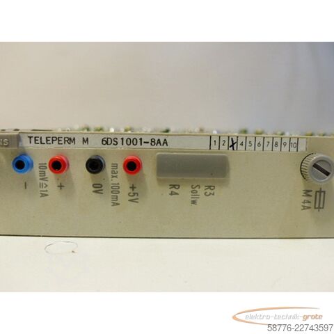 Component Siemens Teleperm M 6DS1001-8AA Stromversorgung E Stand 3 SN 40262-I 103B