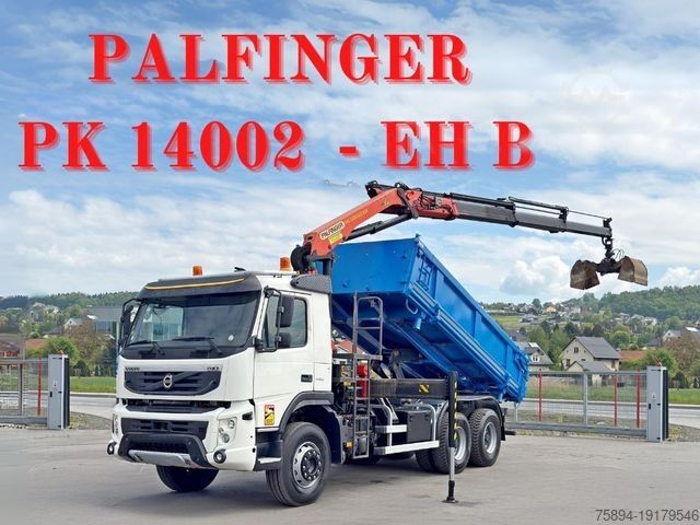 Truck mounted crane VOLVO FMX 450 Kipper 5,15m * PK 14002-EH B * 6x4 * TOP