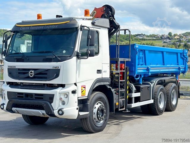 Truck mounted crane VOLVO FMX 450 Kipper 5,15m * PK 14002-EH B * 6x4 * TOP