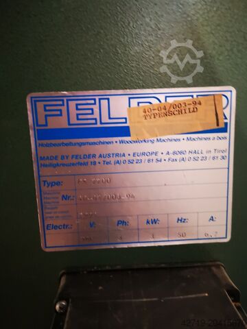 Langbandschleifmaschine Felder FS-2200