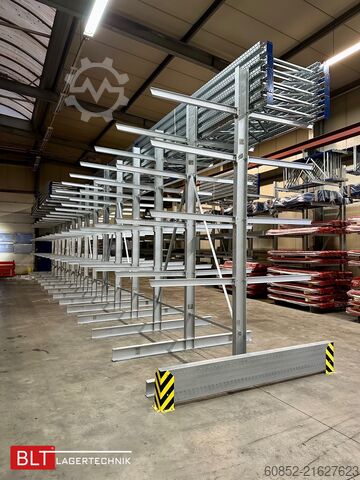 Kragarmregal ca. 18,45 lfm Kragarmregal Doppelseitig H:400 cm 500 Kg/Arm
