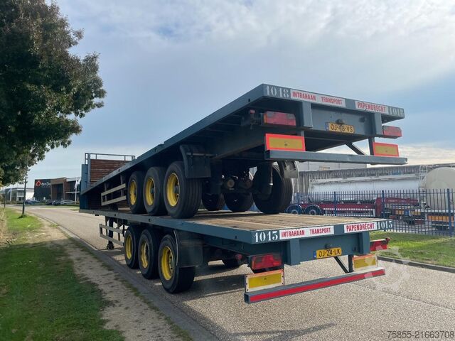 Flatbed Haan OPL 45 Platform / BPW Axles / 2x Liftaxle / Dru...