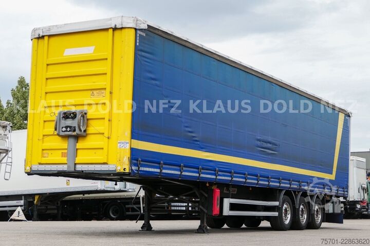 Open semitrailer with tarp FRUEHAUF Pritsche Plane SAF Achsen Liftachse