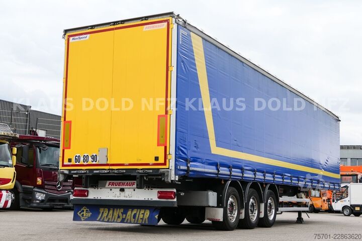 Open semitrailer with tarp FRUEHAUF Pritsche Plane SAF Achsen Liftachse