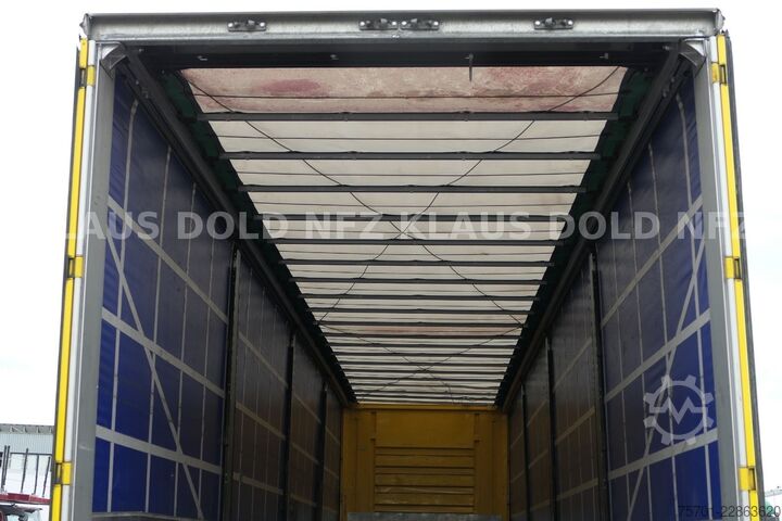 Open semitrailer with tarp FRUEHAUF Pritsche Plane SAF Achsen Liftachse