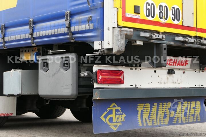 Open semitrailer with tarp FRUEHAUF Pritsche Plane SAF Achsen Liftachse