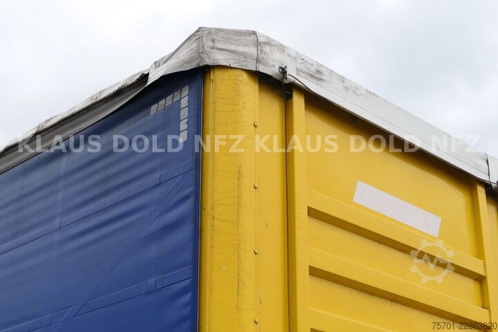 Open semitrailer with tarp FRUEHAUF Pritsche Plane SAF Achsen Liftachse