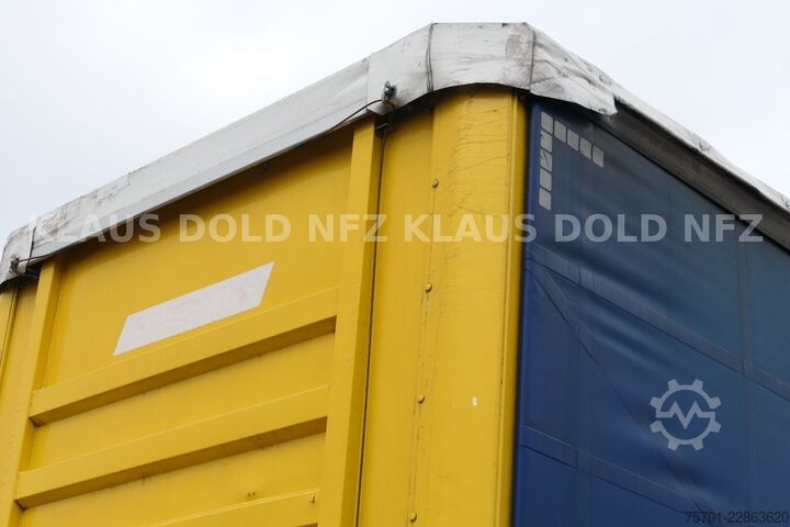 Open semitrailer with tarp FRUEHAUF Pritsche Plane SAF Achsen Liftachse