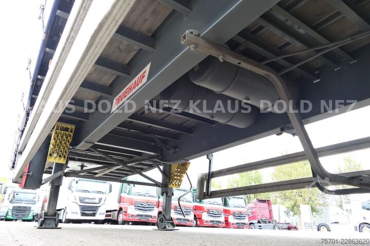 Open semitrailer with tarp FRUEHAUF Pritsche Plane SAF Achsen Liftachse