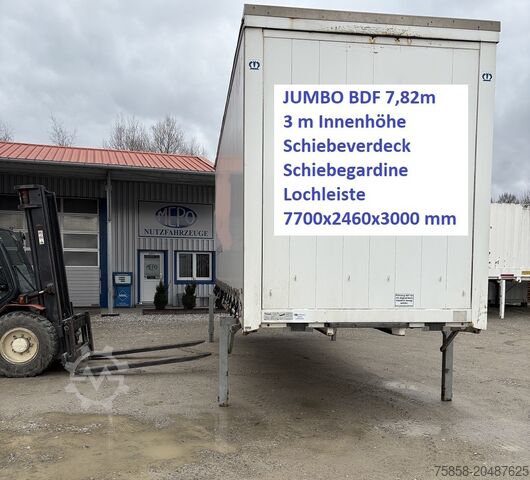 Wechselbrücke mit Pritsche & Plane Krone Jumbo 7,82m Innenhöhe 3m Edschaverdeck