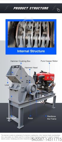Brechanlagen Hammer crusher /Hammer mill limestone, coal gangue,concrete crusher