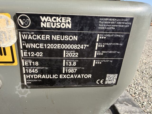 Mini excavator Wacker Neuson ET18