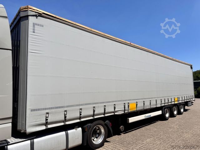 Open semitrailer with tarp KRONE SD Curtainsider MEGA Jumbo XL Zert Getränke etc