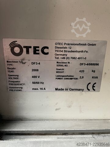 Drag finishing machine Otec DF 3/4 Tools