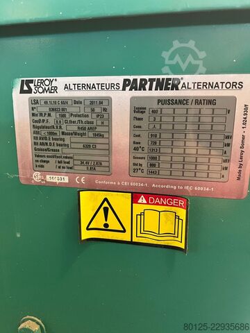 Generator cumins & Leroysomers 1000 KWA