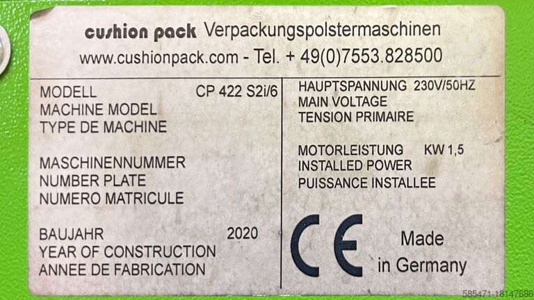 Herstellung von Verpackungspolster cp cushion pack GmbH & Co. KG Verpackungspolstermaschine CP 422 S2i/6