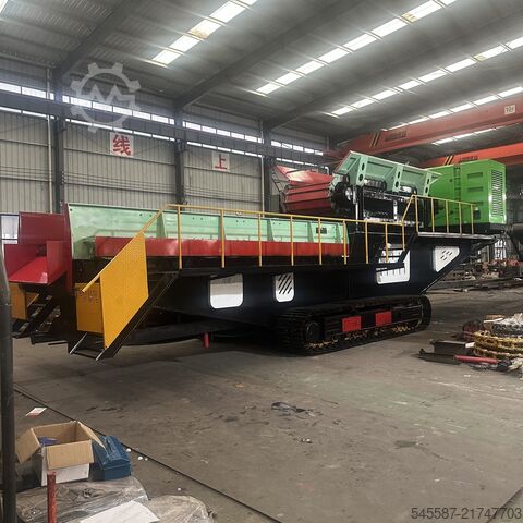 Mud rock separator for mud/soil removing MINGYUAN Crawler mobile roller screener MYC1500x6000F4000 Soil stone separator