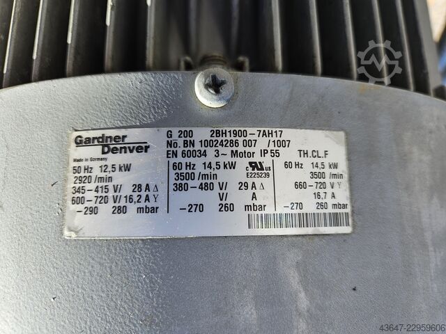 Vacuum pump,side channel blower Gardner Gardner Denver G 200 / 2BH1900-7AH17