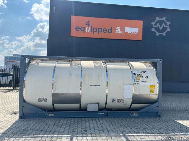 Container Van Hool 20FT ISO 25.00L / 2 comp (2x 12.500L) /IMO-1 / ...