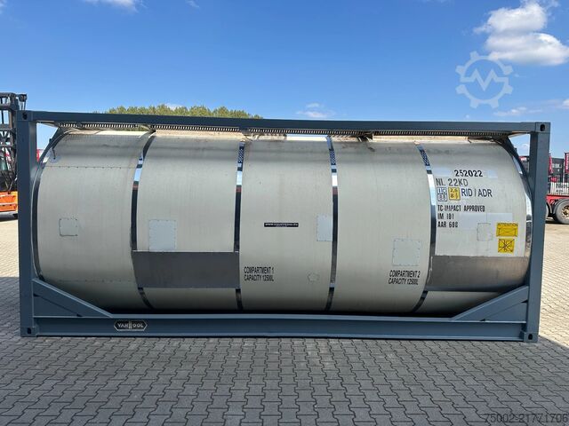 Container Van Hool 20FT ISO 25.00L / 2 comp (2x 12.500L) /IMO-1 / ...