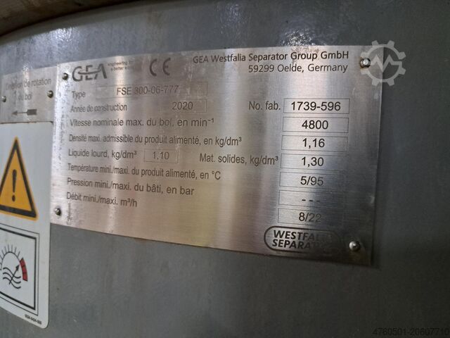 Disc separator GEA Westfalia FSE 300-06-777