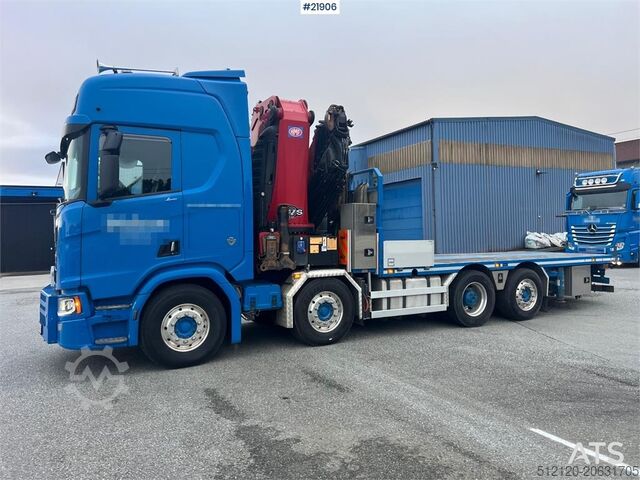 Crane Scania R580 8x2 crane truck w/ 95t/m hmf crane, jib, winc