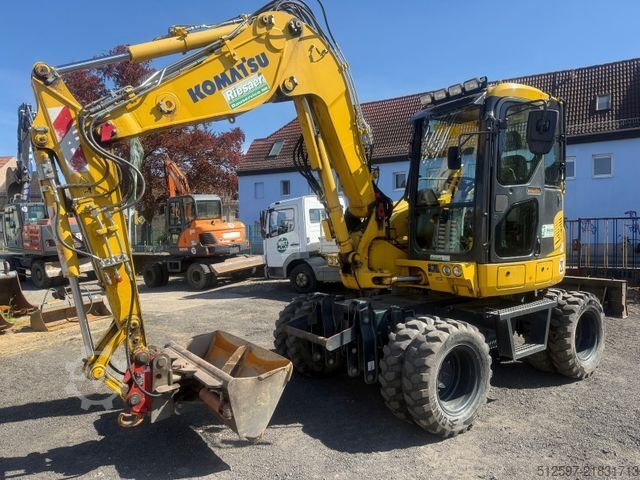 Mobile excavator KOMATSU PW 98 MR-10 / gepflegt / 1600 Bh / inkl. GRL+TL