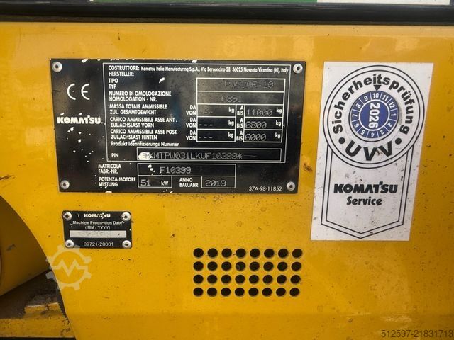 Mobile excavator KOMATSU PW 98 MR-10 / gepflegt / 1600 Bh / inkl. GRL+TL