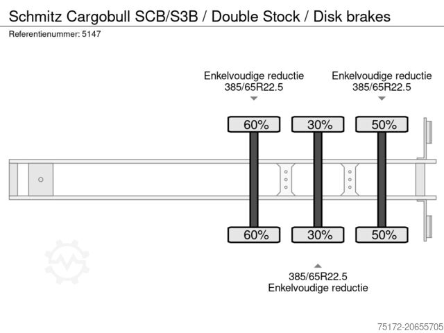 Koffer Schmitz Cargobull SCB/S3B / Double Stock / Disk brakes