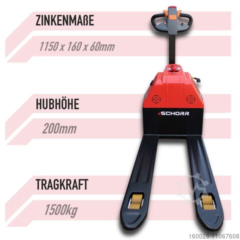 Ant SCHORR RR15NHE 1,5t Niederhubwagen elektrisch