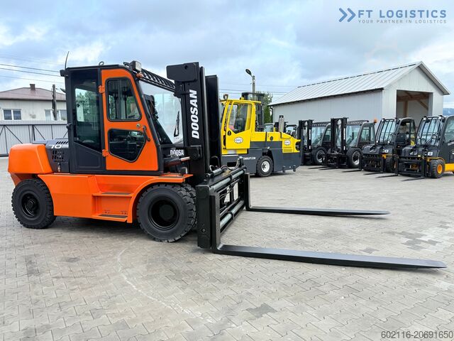 Four-wheel forklift DOOSAN 70 / DUPLEX / FORK 2500MM / POSITIONER