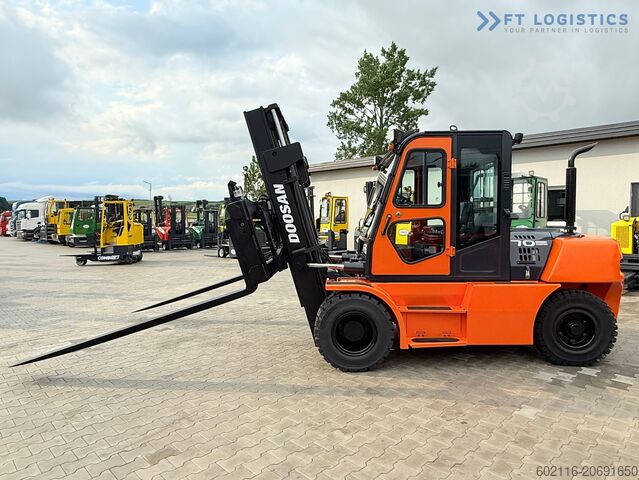 Four-wheel forklift DOOSAN 70 / DUPLEX / FORK 2500MM / POSITIONER