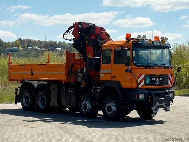 Tipper truck MAN 35.414 * PALFINGER PK 36002 +FUNK / 8x6