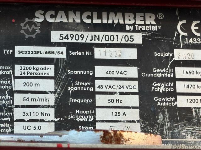 Arbeitsbühne Scanclimber Personen Lastenaufzug