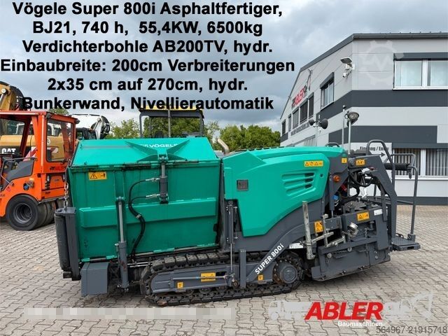 Asphalt mixing plant VÖGELE Vögele Super 800i Asphaltfertiger Nivellierautom