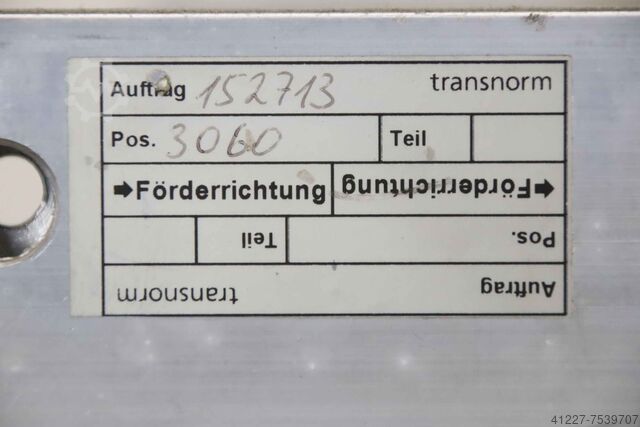 Conveyor belt frequency controlled Transnorm 1100 134000 x 600 mm