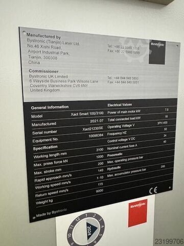BYSTRONIC XACT SMART 100/3100 BYSTRONIC XACT SMART 100/3100