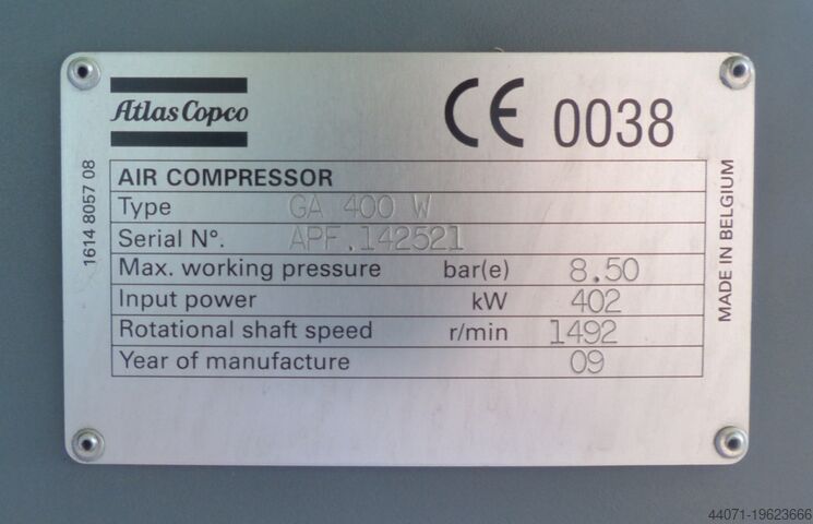Schraubenkompressor GA400W Atlas Copco GA400W