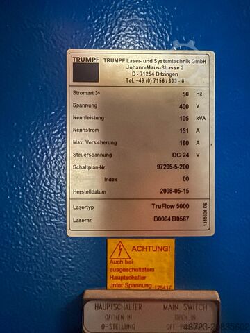 Laserschneidmaschine TRUMPF TruLaser 5040