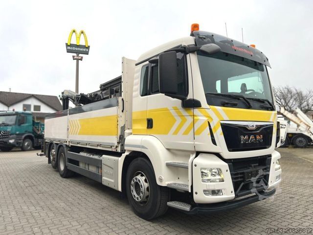 LKW mit Pritsche (offen) MAN TG-S 26.400 6x2-2 BL Pritsche Heckkran 5xhydr, f